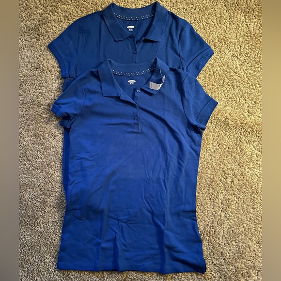 Old Navy Uniform Pique Polo Shirt for Girls (2) blue size xxl 16 - Picture 2 of 2